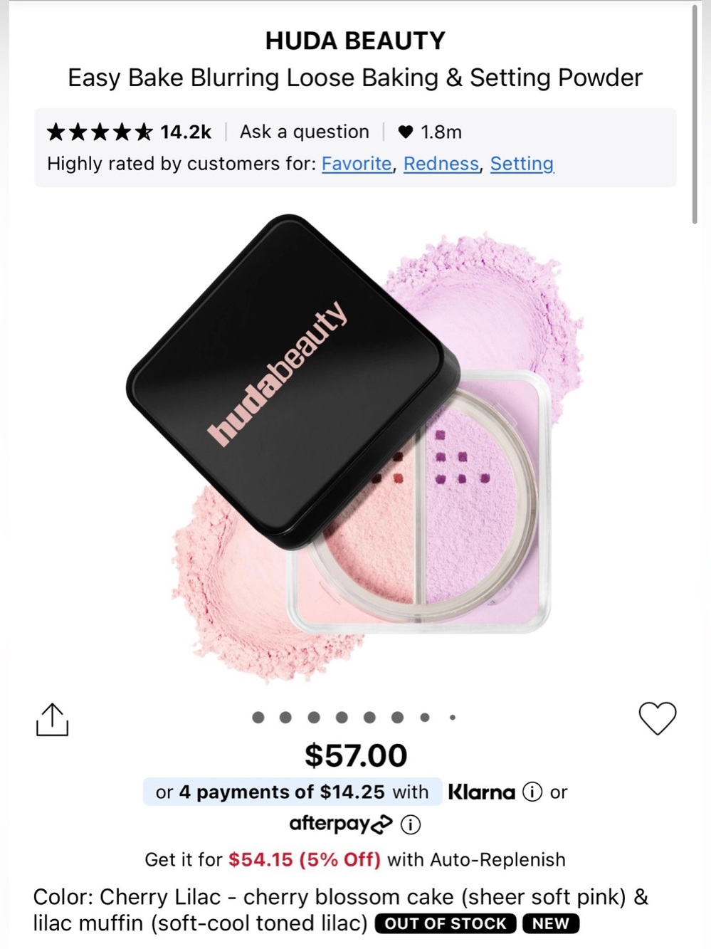 Huda beauty easy bake blurring loose baking powder
